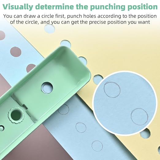 Single Hole Puncher, 3 Pack ， 1/4" Hole, 50% Labor Savings, Heavy Duty Metal - Image 12
