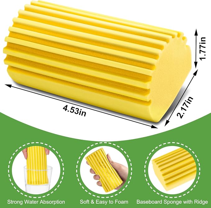 Jeymei 4-Pack Damp Clean Duster Sponge, Sponge Cleaning Brush, Duster - Image 2