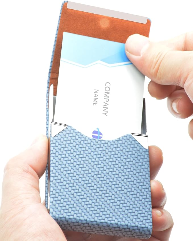 Business Card Holder with Ultra Slim Design, Business Card Case with Premium PU - Image 6