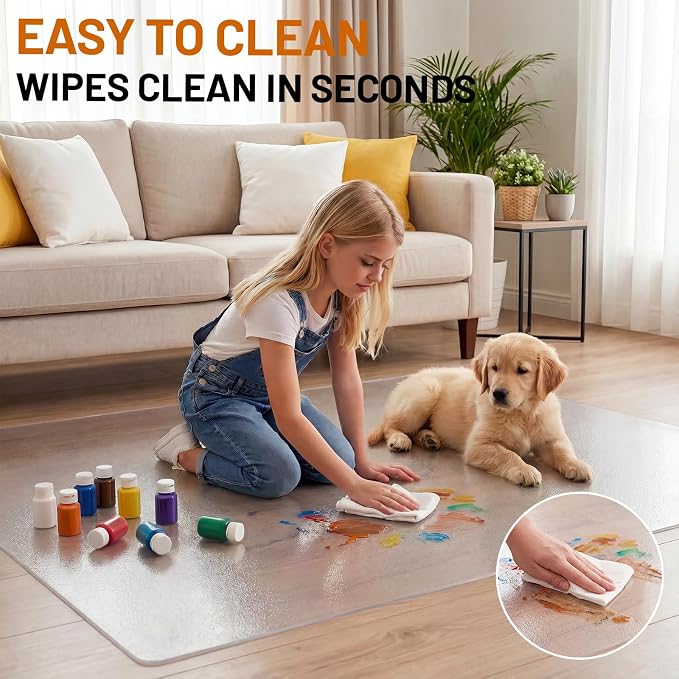 Office Chair Mat for Hardwood Floors 48" x 60", Heavy Duty Plastic Chair Mat - Image 6