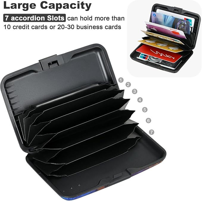 ELFISH Mini RFID Aluminum Wallet Credit Cards Holder Business Card Case Metal - Image 5