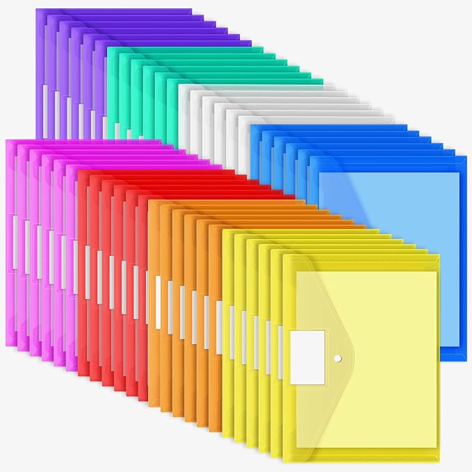 EOOUT 48pcs Plastic Envelopes Poly Envelopes, Letter Size, A4 Size by EOOUT