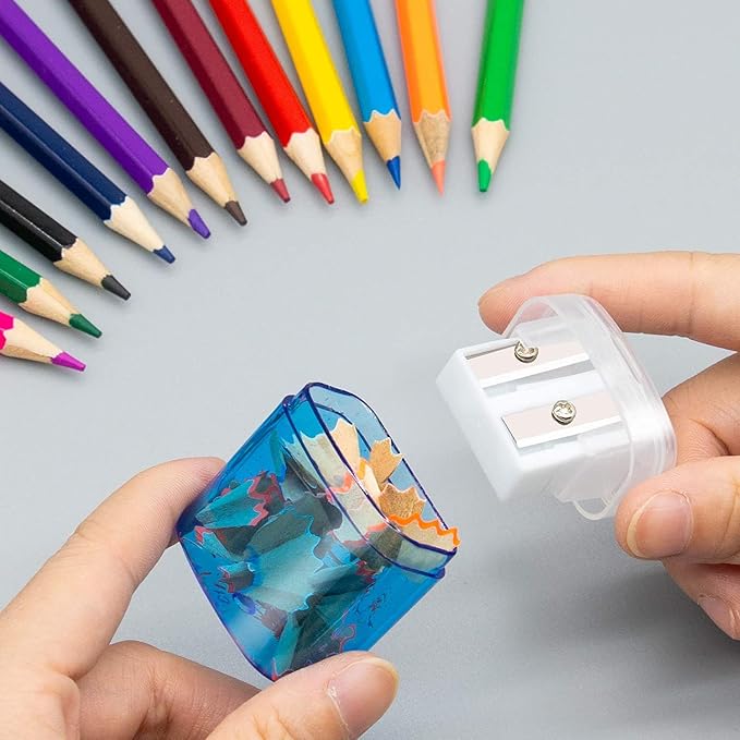 KIDMEN 24 PCS 2 Holes Small Manual Pencil Sharpener - Image 6