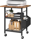 MAHANCRIS 3-Tier Printer Stand, Rolling Printer Table on Wheels, Industrial by MAHANCRIS