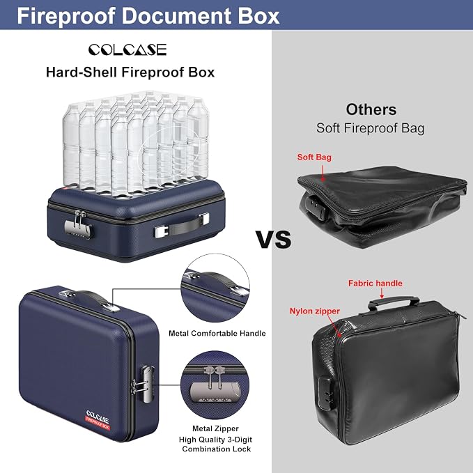 COLCASE Fireproof Document Box - Image 3