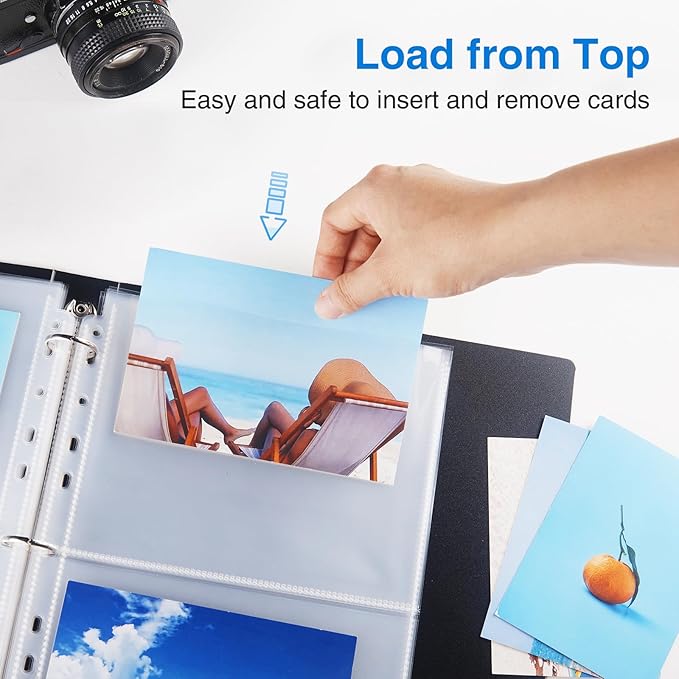 Sooez 60 Pack Heavy Duty Photos or Postcards Page Protectors, Plastic Clear - Image 6