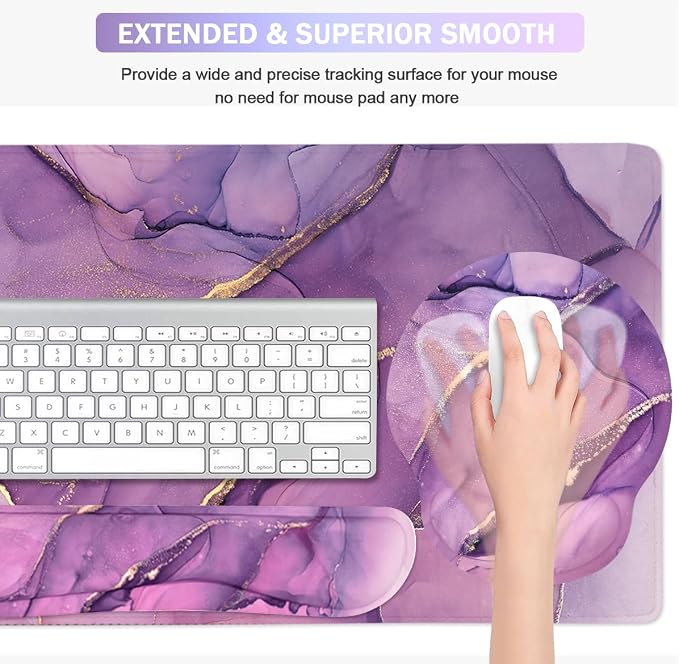 4-in-1 Gaming Mouse Pad Wrist Support Set，Desk Pad + Mouse Pad - Image 4