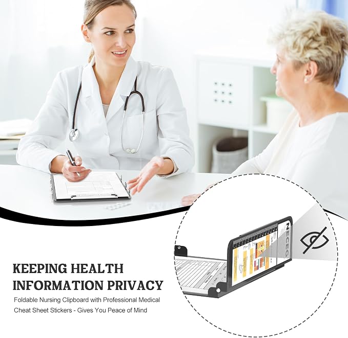 Nursing Clipboard Foldable, 4-Layer Aluminum Clipboard - Image 8