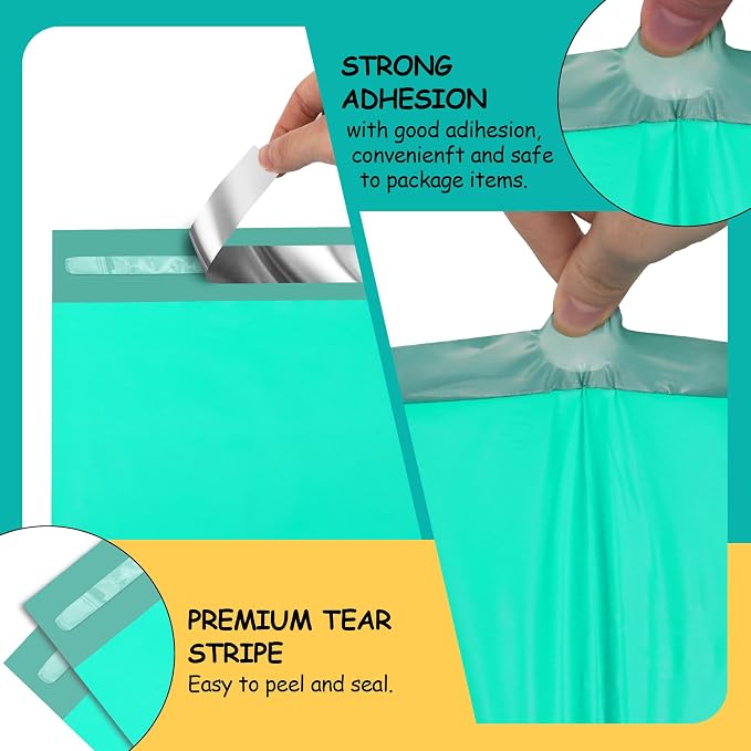 Poly Mailers 6x9 inch 100 Pcs, Plastic Mailing Envelopes - Image 3