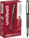uniball Vision Needle Rollerball Pens, Micro Point, 12 Pack by uni-ball