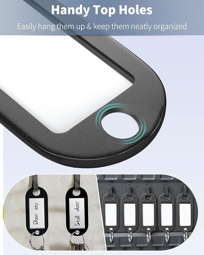 Uniclife 40 Pieces Key Tags 2 Inch Soft Plastic Key Chain Tags - Image 6