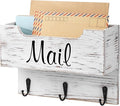 DRASTAR Small Mail Organizer Wall Mounted, Wooden Mail & Key Holder by EnhanceYourDailyLife