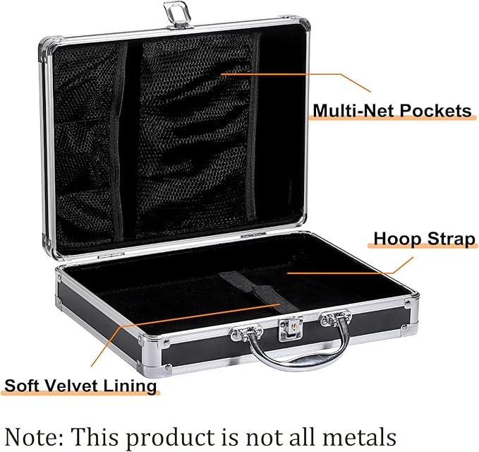 Clipboard Storage Box with Key Lock and Handle, 12x9 Inch Aluminum Clipboard - Image 5