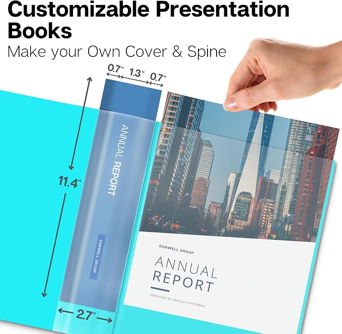 Dunwell Presentation Binder 60-Pocket, Displays 120 Pages, 8.5x11 Portfolio - Image 2