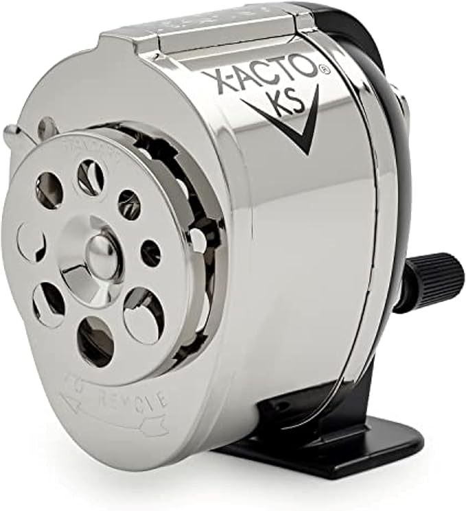 X-ACTO KS Manual Pencil Sharpener, Teacher Supplies, Adjustable by Unknown