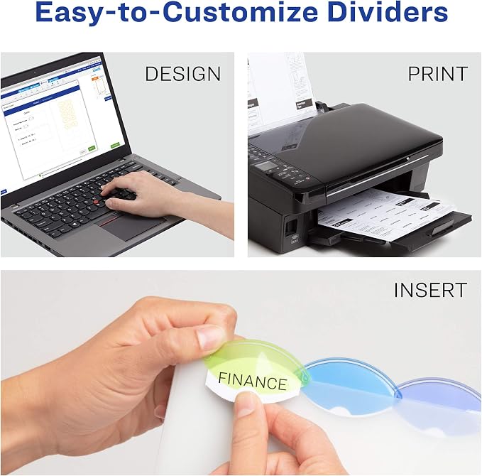 Avery Insertable Style Edge Plastic Dividers - Image 2