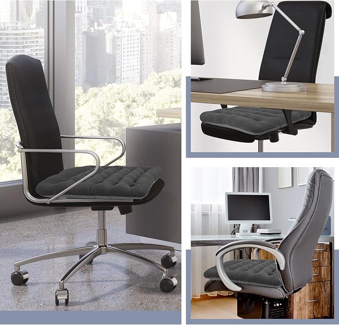 BUYUE Good Support Office Chair Cushion Padded, Soft Velvet Comfortable - Image 6