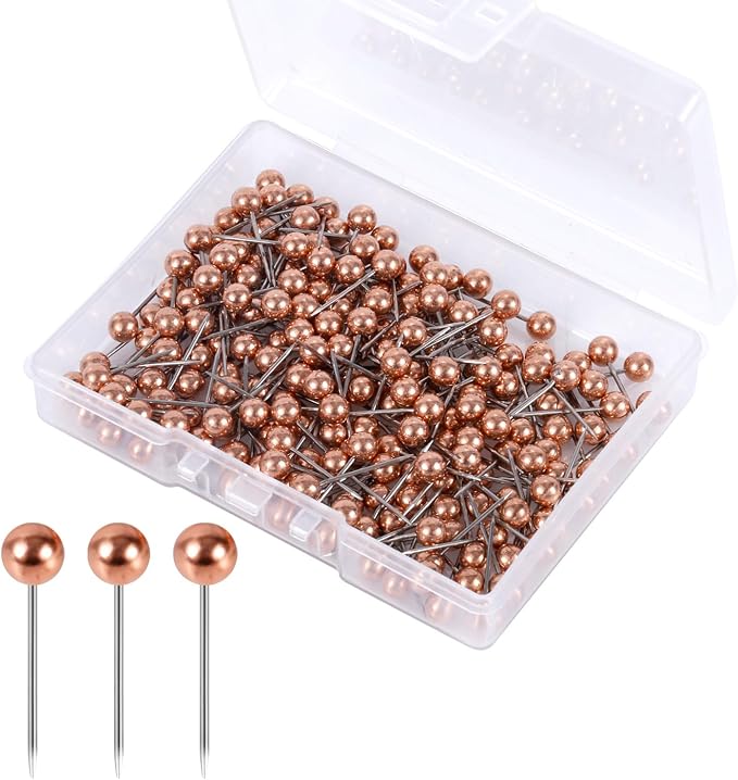 200 Pcs Map Pins, Rose Gold Push Pins by XIHIRCD