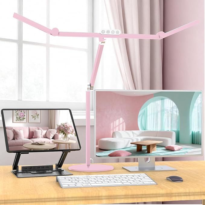 Micomlan Led Desk Lamp with Base, Adjustable Tall Architect Desk Light by Micomlan