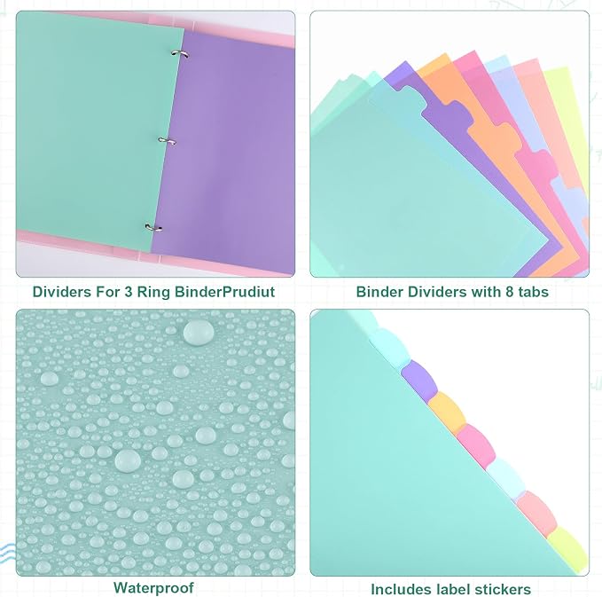 3 Sets of 24Pcs Binder Dividers - Image 4