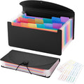 13 Pocket A6 Receipt Organizer, 2 Pack Small Accordion File Organizer, Coupon by RIEJIN