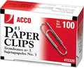 ACCO 72320 Smooth Standard Paper Clip, 10 Boxes/Pack by ACCO+Brands