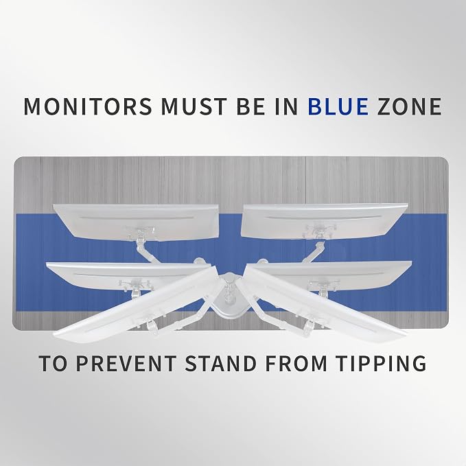 VIVO Dual LED LCD Monitor Free-Standing Desk Stand - Image 4