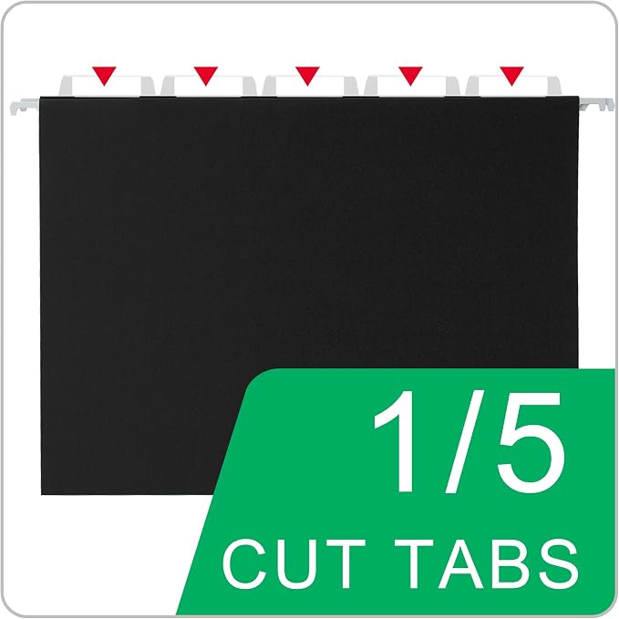 VZCPYTPM 25 Pack Hanging File Folders, Letter Size 8.5x11 Inch, Reinforced Rods - Image 4