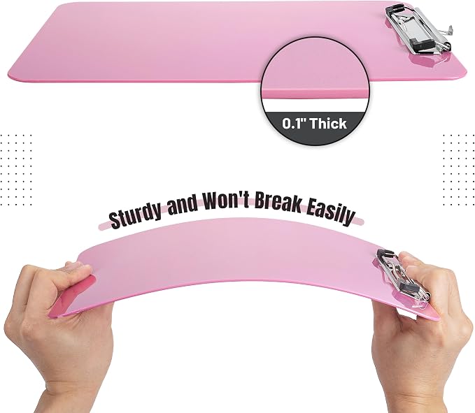 Mr. Pen- Plastic Clipboard, 12.5” x 9”, Careys Pink, Clipboard Plastic | - Image 4