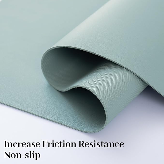 Large Desk Pad Mat, Leather Blue Desk Mat - Image 2