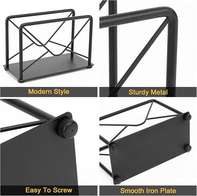 Modern Mail Holder for Home Office, Metal Letter Organizer Sorter for Desk - Image 3