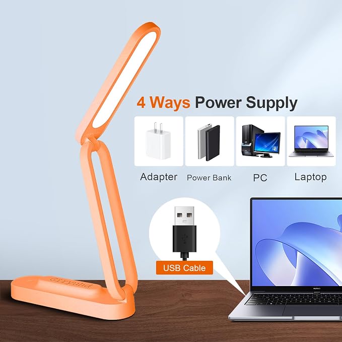 Giryuhd LED Desk Lamp for Office Home & Battery Operated Lamp Rechargeable Lamp - Image 4