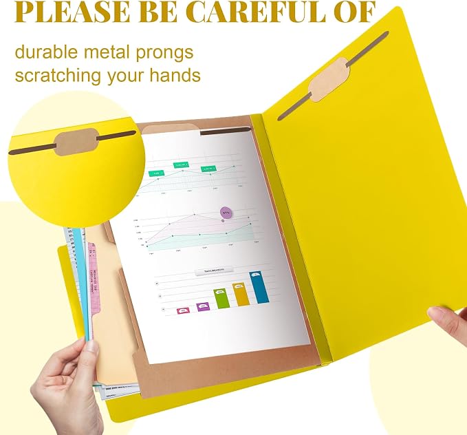 Skyygemm 12 Pcs Classification Folders 3 Pocket Dividers Letter Size Employee - Image 3