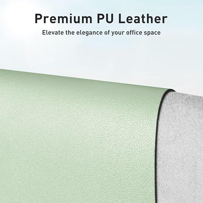 Aothia Faux Leather Desk Mat – Large Mouse Pad, Non-Slip PU Leather Blotter - Image 2