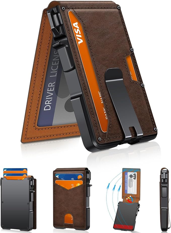 ZALVEX Wallet for Men, Mens Minimalist Wallet 9-13 Cards, Slim Compact Wallet by ZALVEX