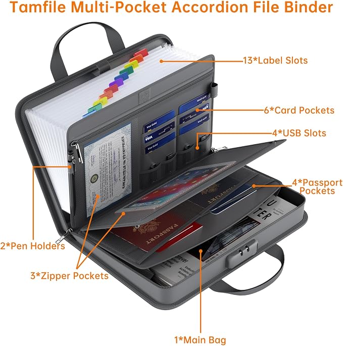 Fireproof Accordion File Organizer - Image 4