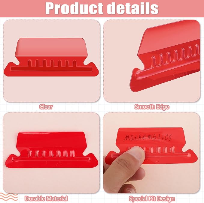 80 Pcs Hanging File Folder Tabs and 80 Pcs 2 Inch Inserts Labels, Plastic File - Image 4