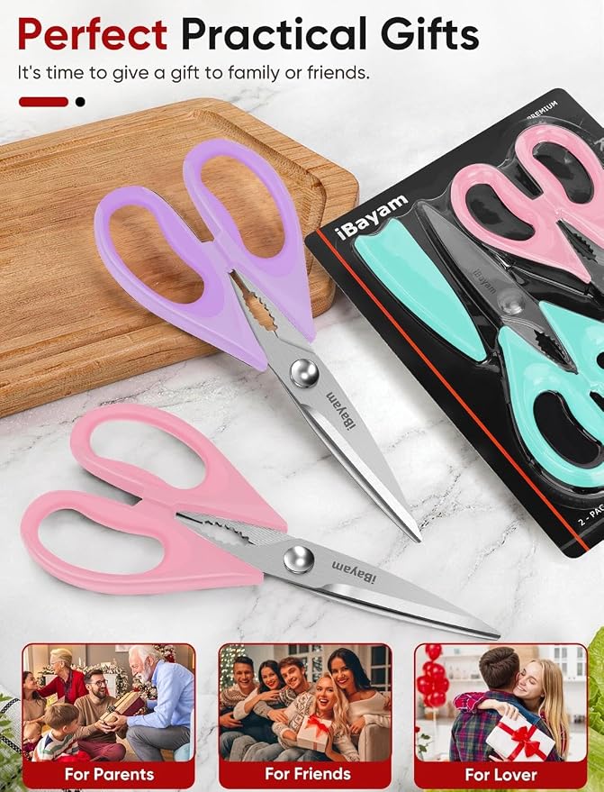 iBayam Kitchen Shears, Stainless Steel Scissors - Image 5