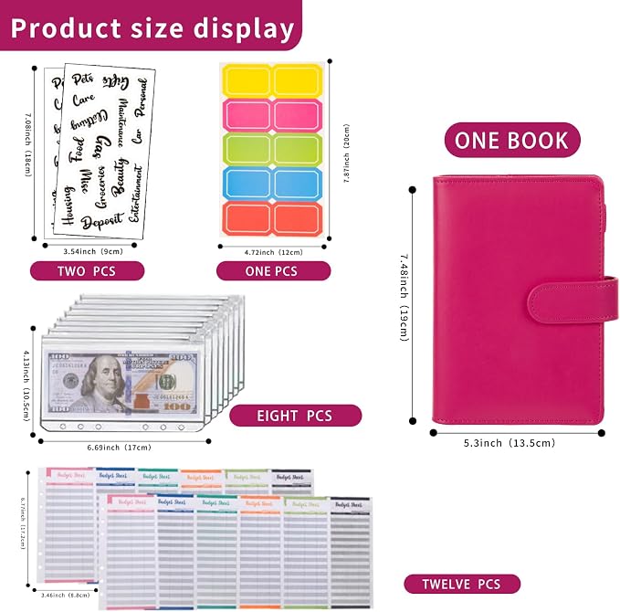 NICOOTH Budget Binder A6 Money Saving Binder - Image 2