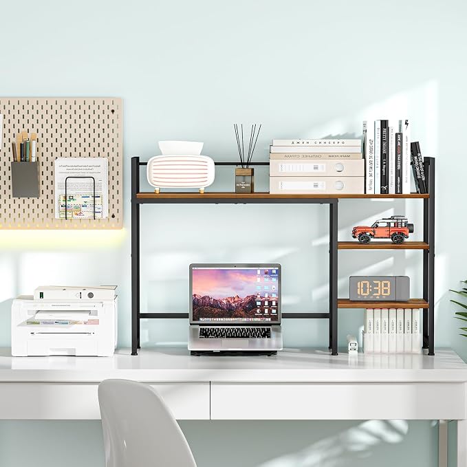 Snughome Desk Shelf, 44.9" Large Desktop Organizer Shelf, Desk Hutch - Image 4