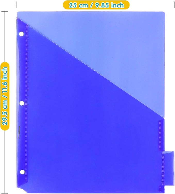 Plastic Binder Dividers with One Front Pocket and Tab Binder Divider - Image 3