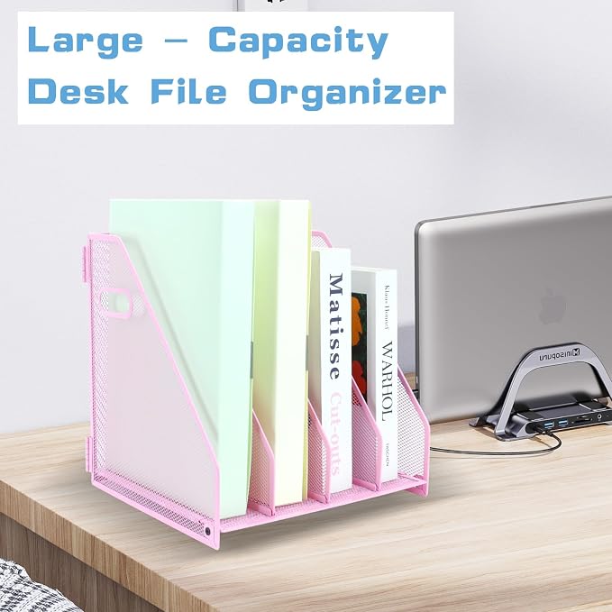 Desk Organizers, Metal Magazine File Holder - Image 6