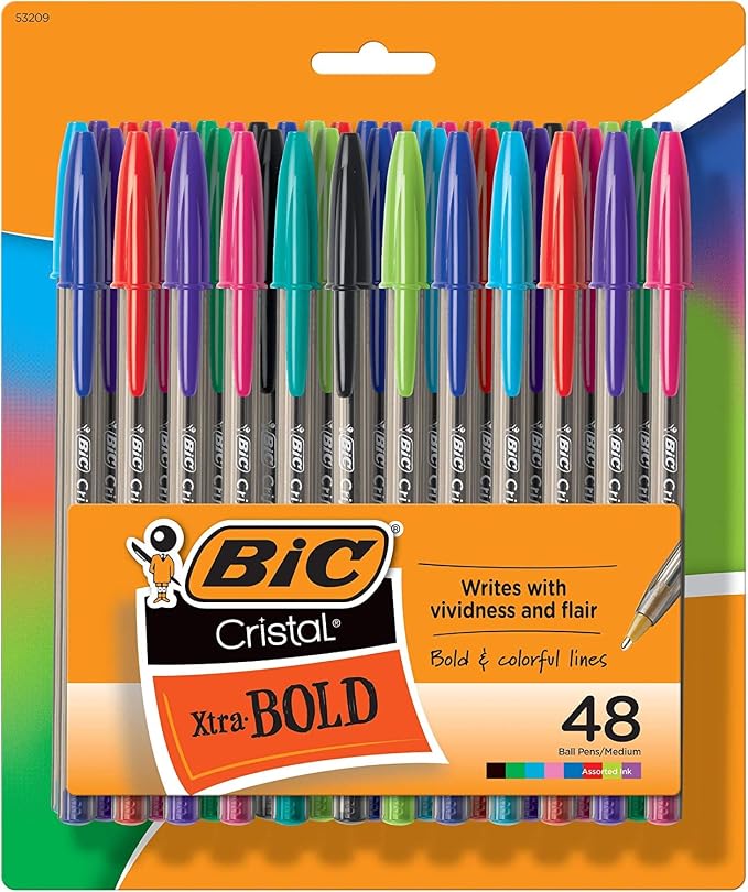 BIC Cristal Xtra Bold Ballpoint Pens, Bold Point 1.6mm, School Supplies - Image 2
