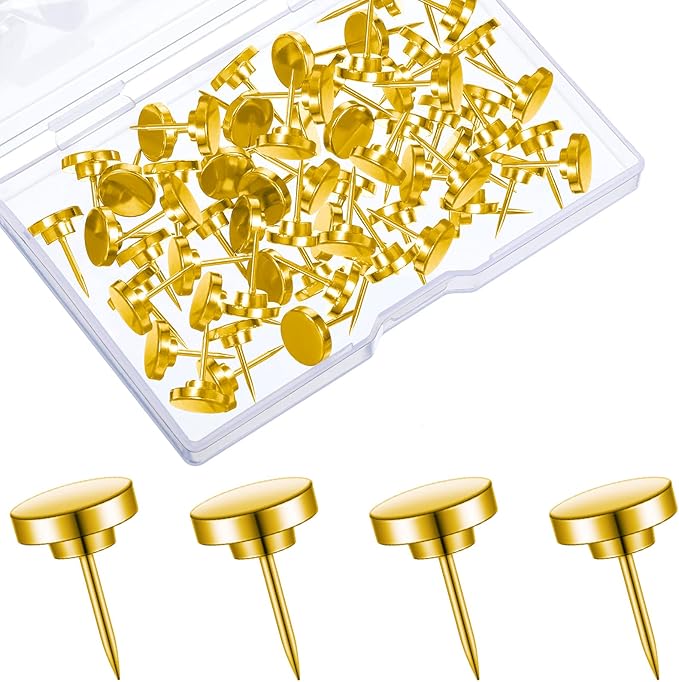 30 Pieces Push Pins, Metal Thumb Tacks by Shimeyao