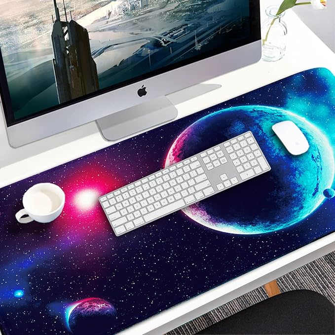 Naukay Gaming Mouse Pad, 31.5x15.7 inch Large Extended Computer Keyboard Mouse - Image 7