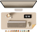 YSAGi Double-Sided Desk Pad, 23.6"x13.7" Leather Desk Mat, Eco Cork Desk Pad by YSAGi