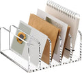 SANRUI 5 Compartments Acrylic Mail Sorter Holder, Vertical Letter Sorter & by SANRUI