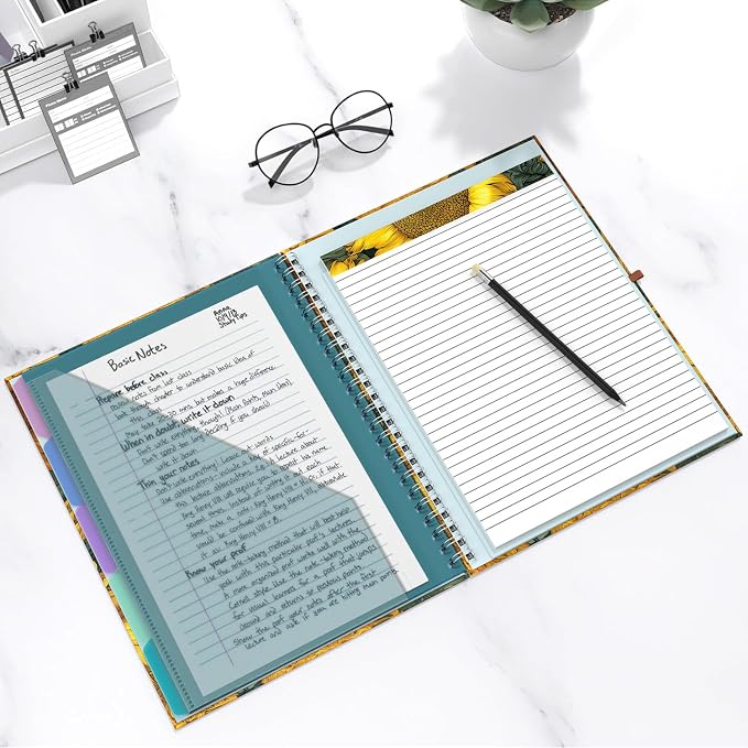 Hongri Clipboard Folio with Refillable Lined Notepad, 8.5 x 11 Folders with - Image 7