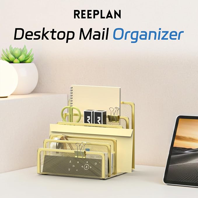 Mail Organizer Countertop with 5 Slot, Metal Mail Holder - Image 7