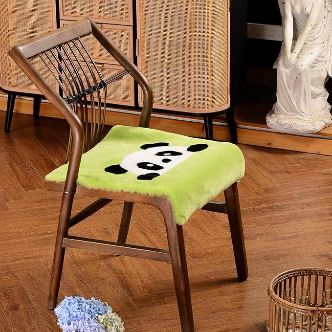 LLB Sheepskin Chair Covers Office Chair Cushion Dining Room Chair Pads Desk - Image 2